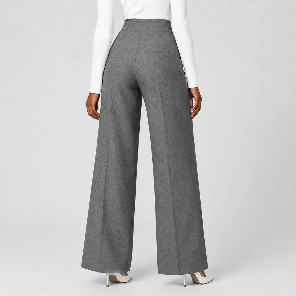 Wrap Waist Wide Leg Pants WHD0606537