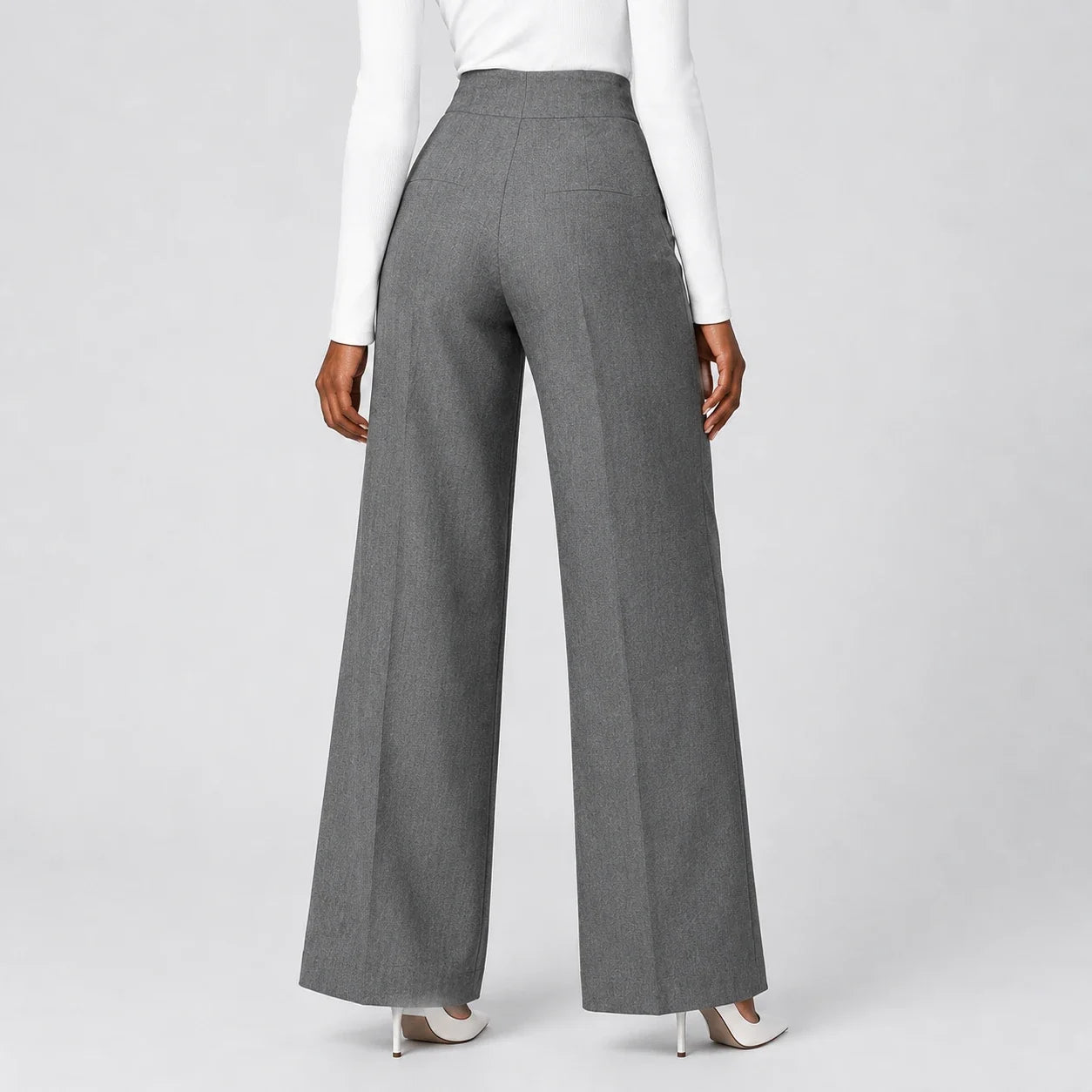 Wrap Waist Wide Leg Pants WHD0606537