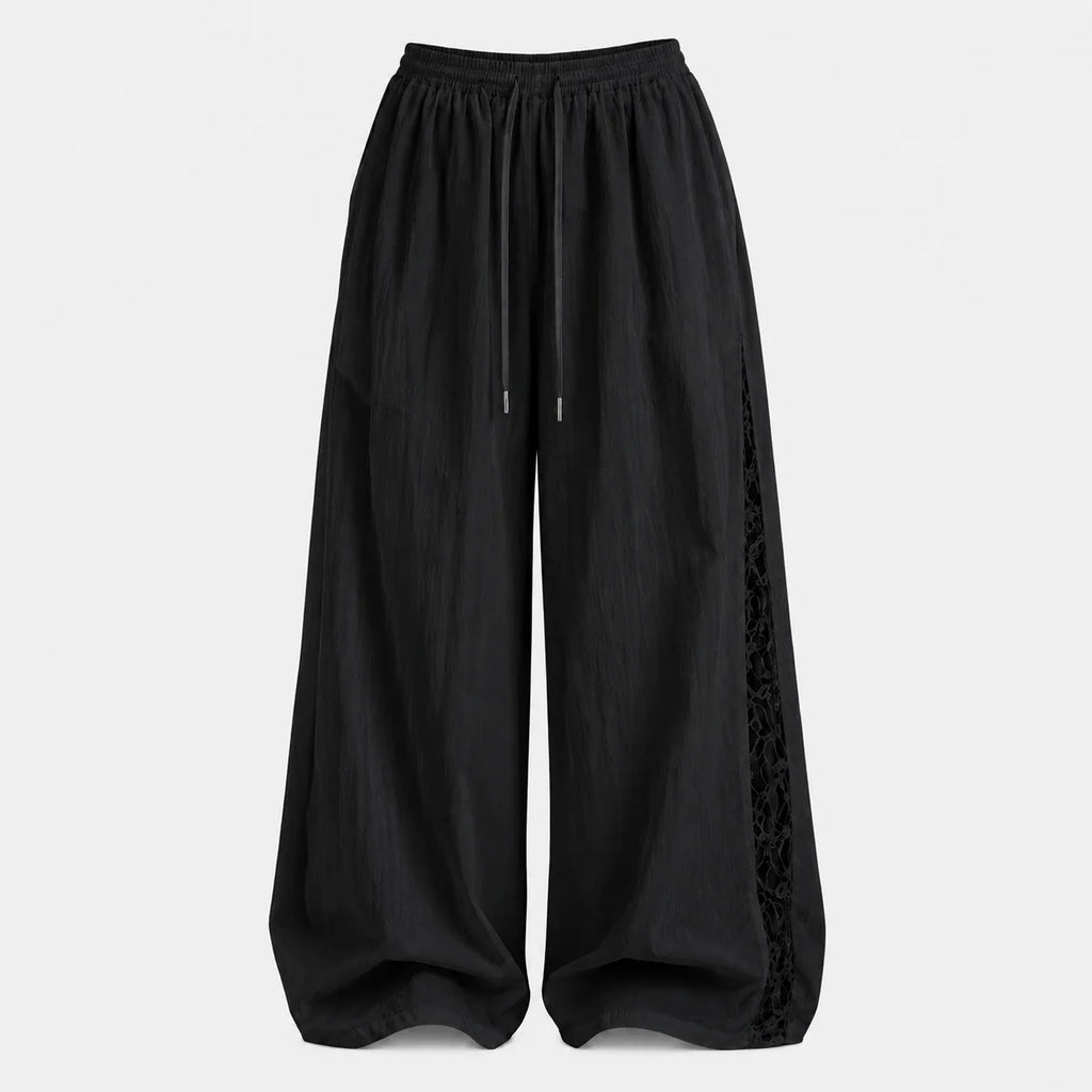 Crinkled Wide Leg Pants WHD0606538