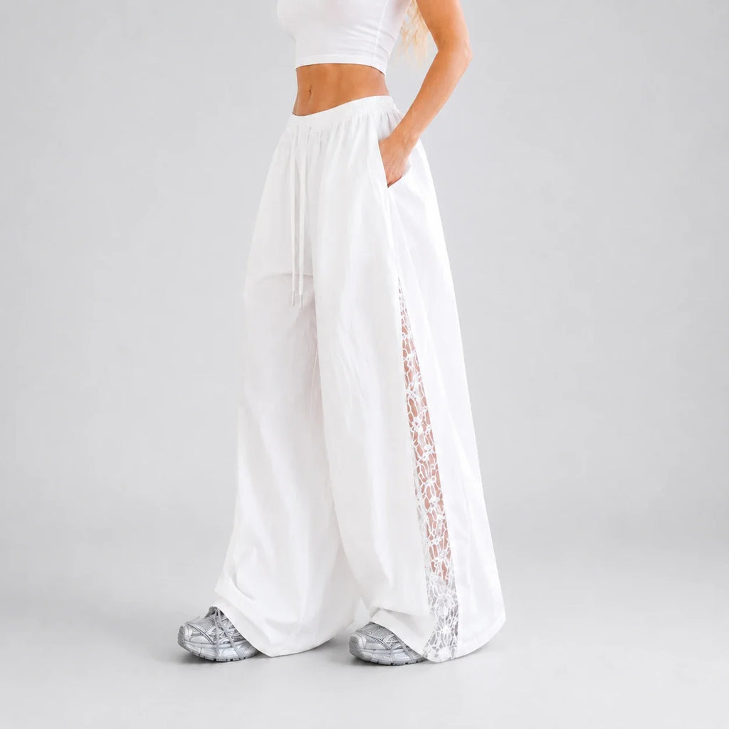 Crinkled Wide Leg Pants WHD0606538