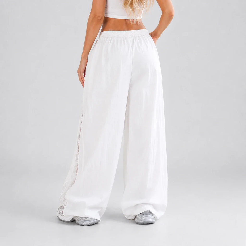 Crinkled Wide Leg Pants WHD0606538