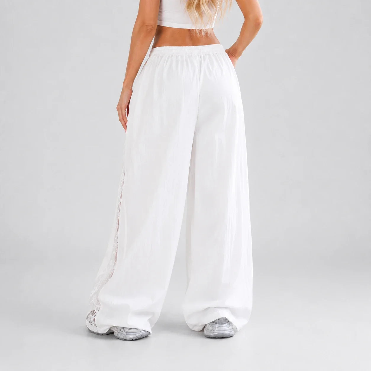 Crinkled Wide Leg Pants WHD0606538