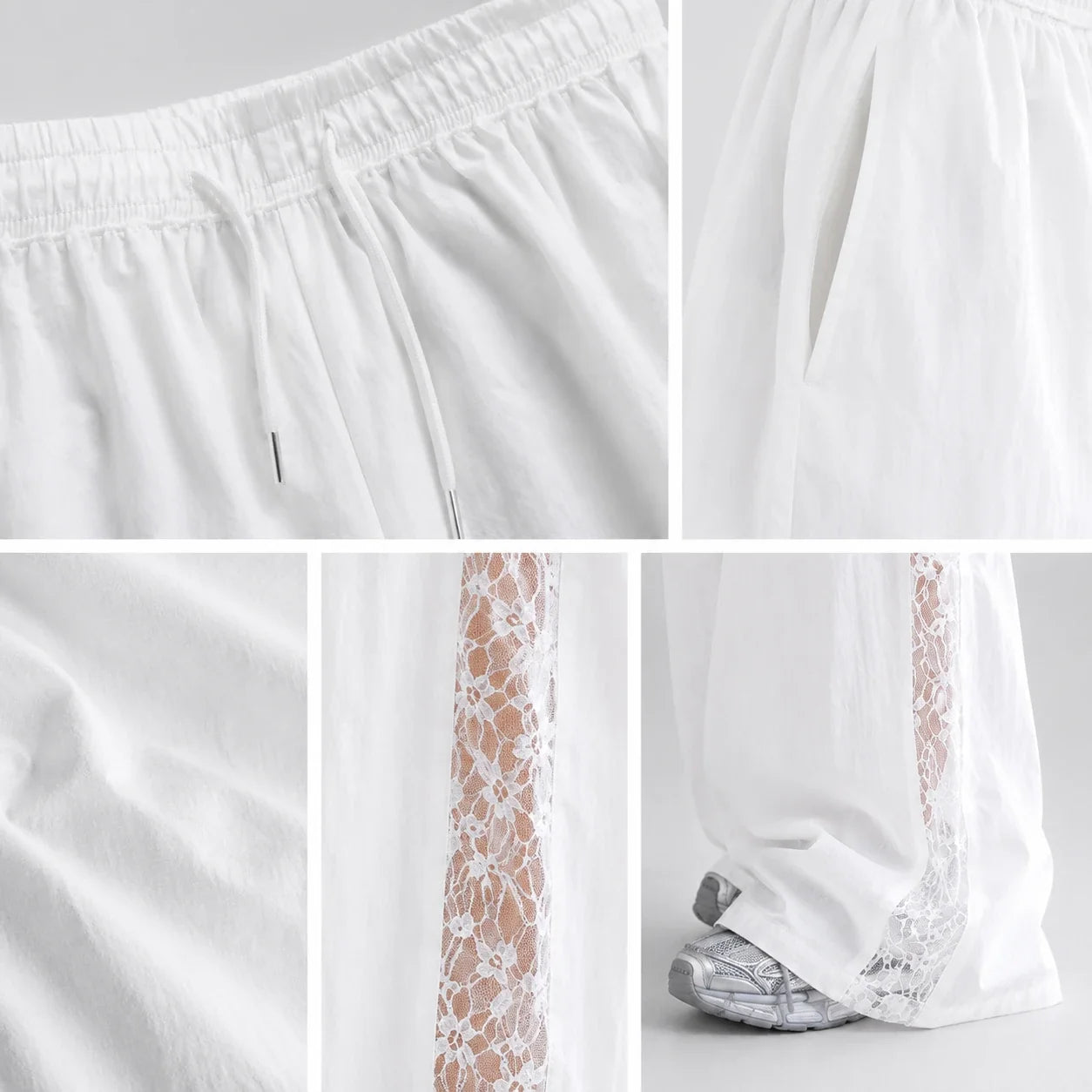 Crinkled Wide Leg Pants WHD0606538