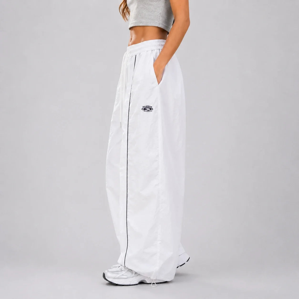 Piped Drawstring Track Pants WHD0606541