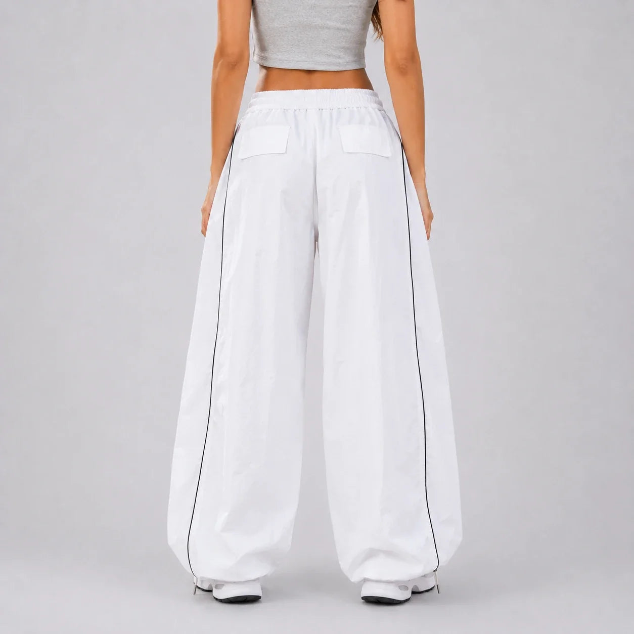 Piped Drawstring Track Pants WHD0606541