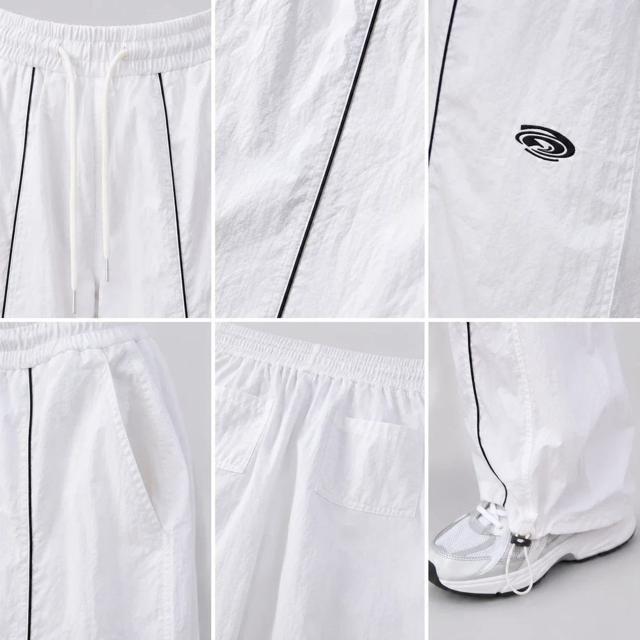 Piped Drawstring Track Pants WHD0606541