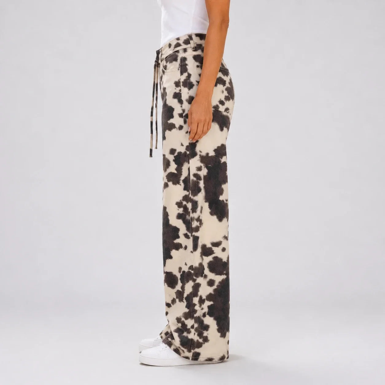 Cow Print Wide Leg Pants WHD0606542