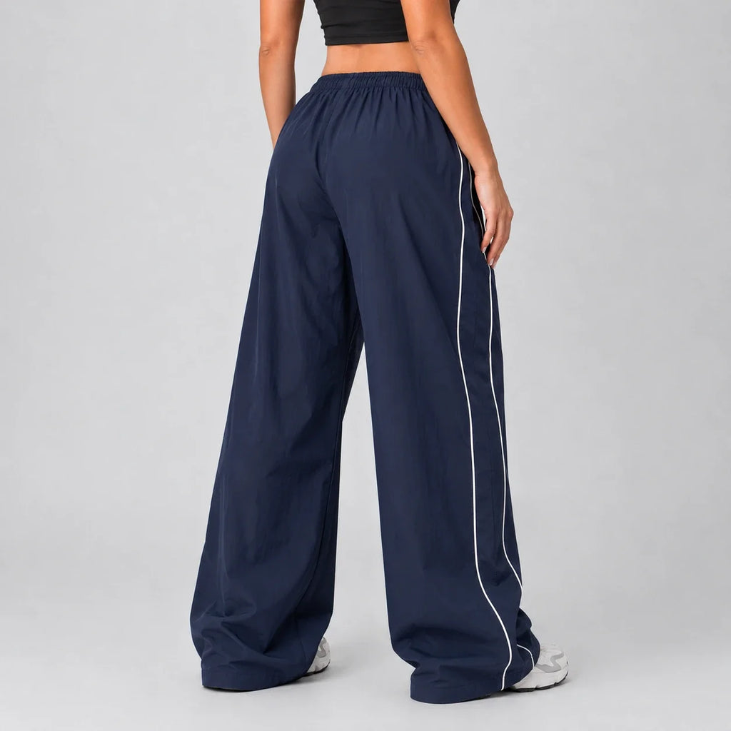 Piped Wide Leg Track Pants WHD0606543
