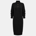 Button Collar Knit Dress WHD0606547