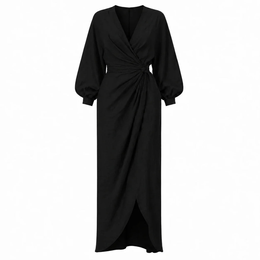 Wrap Tie Maxi Dress WHD0606548