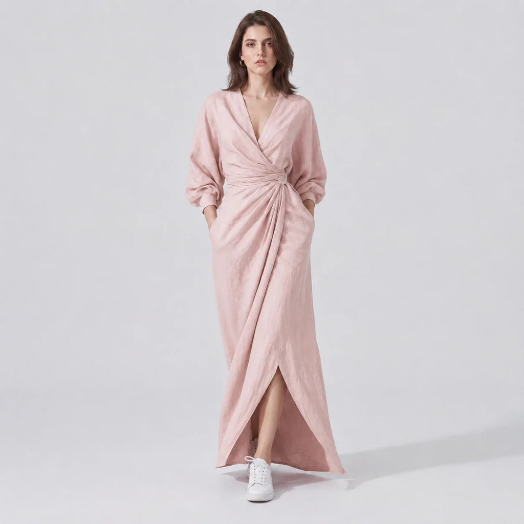 Wrap Tie Maxi Dress WHD0606548