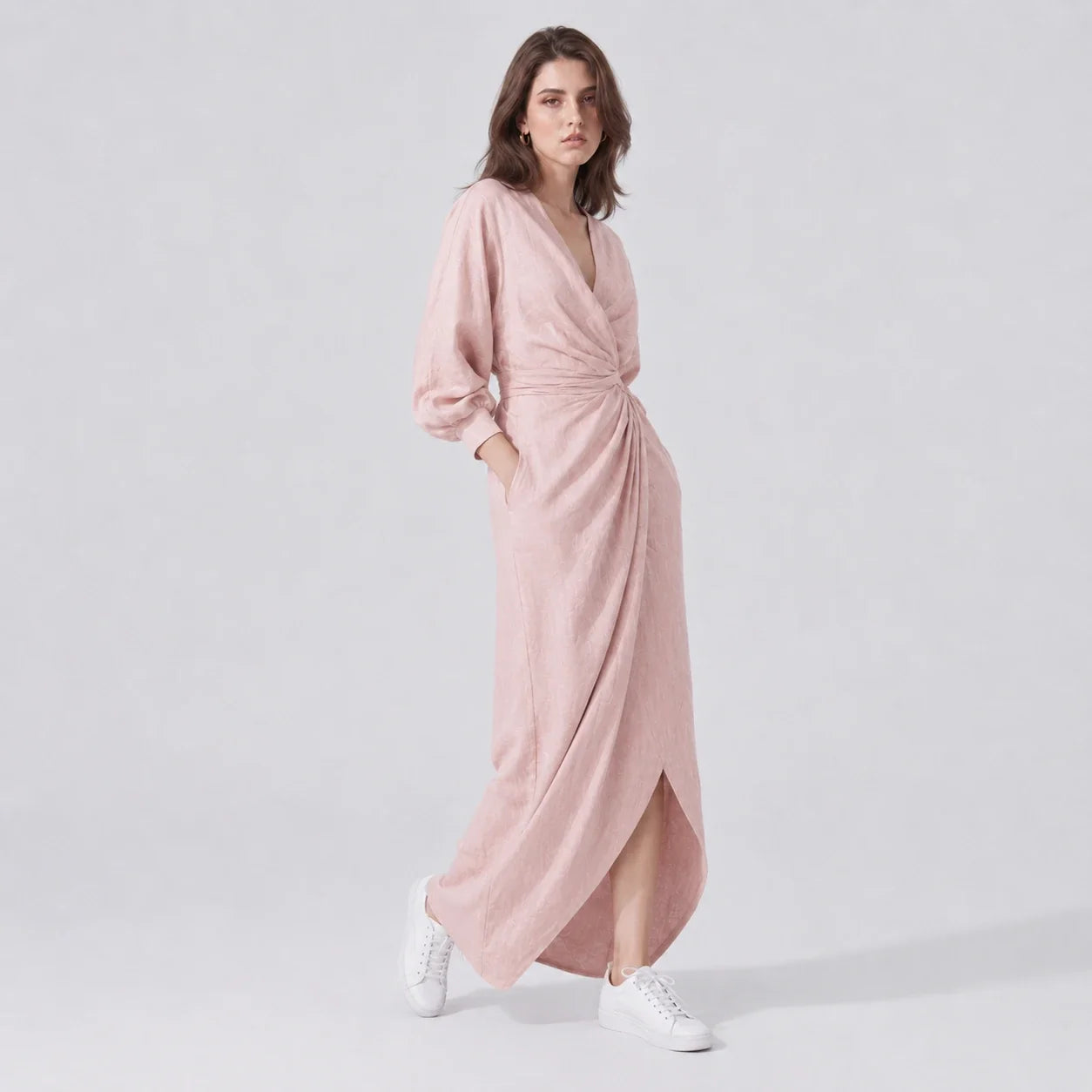 Wrap Tie Maxi Dress WHD0606548