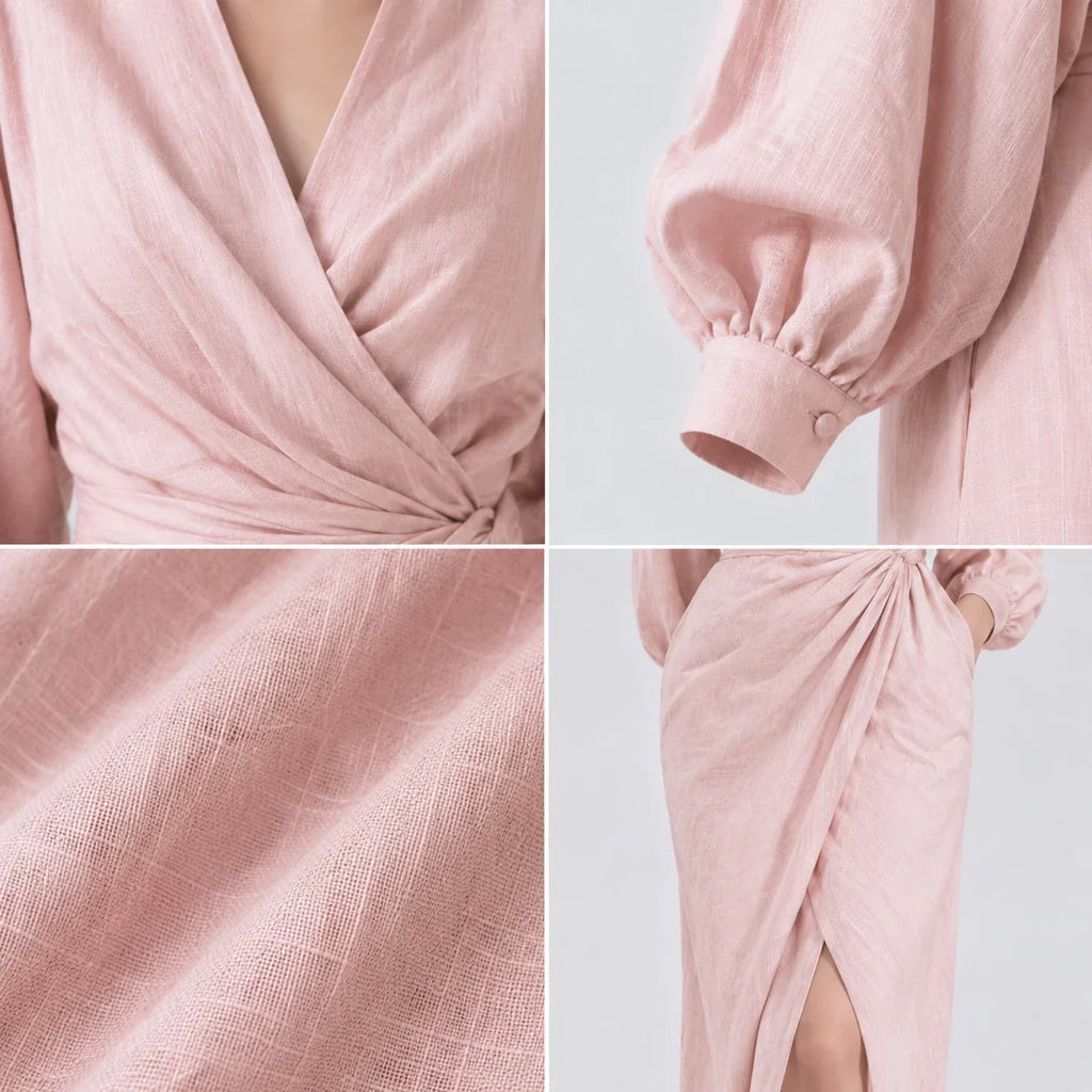 Wrap Tie Maxi Dress WHD0606548