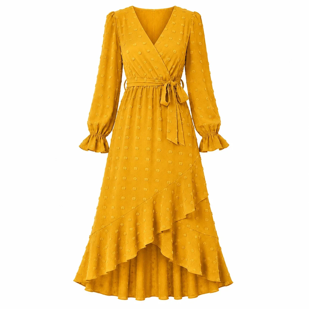 Ruffle Wrap Maxi Dress WHD0606551