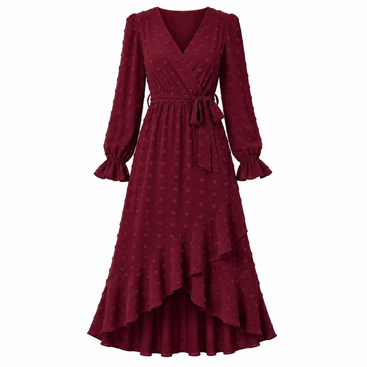 Ruffle Wrap Maxi Dress WHD0606551