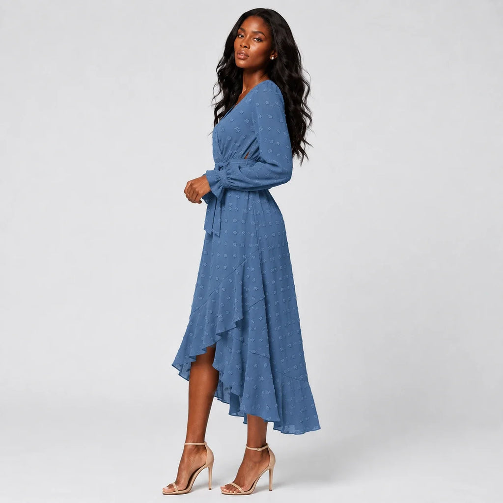 Ruffle Wrap Maxi Dress WHD0606551