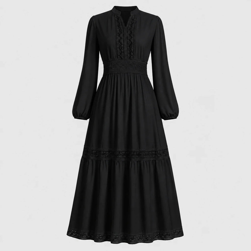 Lace Trim Maxi Dress WHD0606553