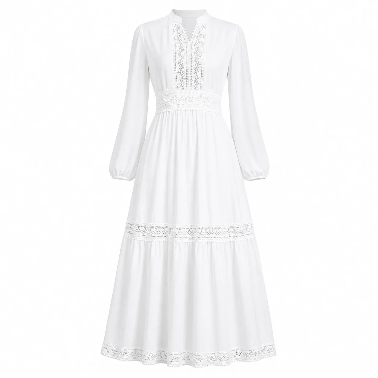 Lace Trim Maxi Dress WHD0606553