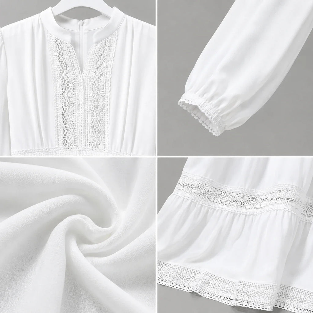Lace Trim Maxi Dress WHD0606553