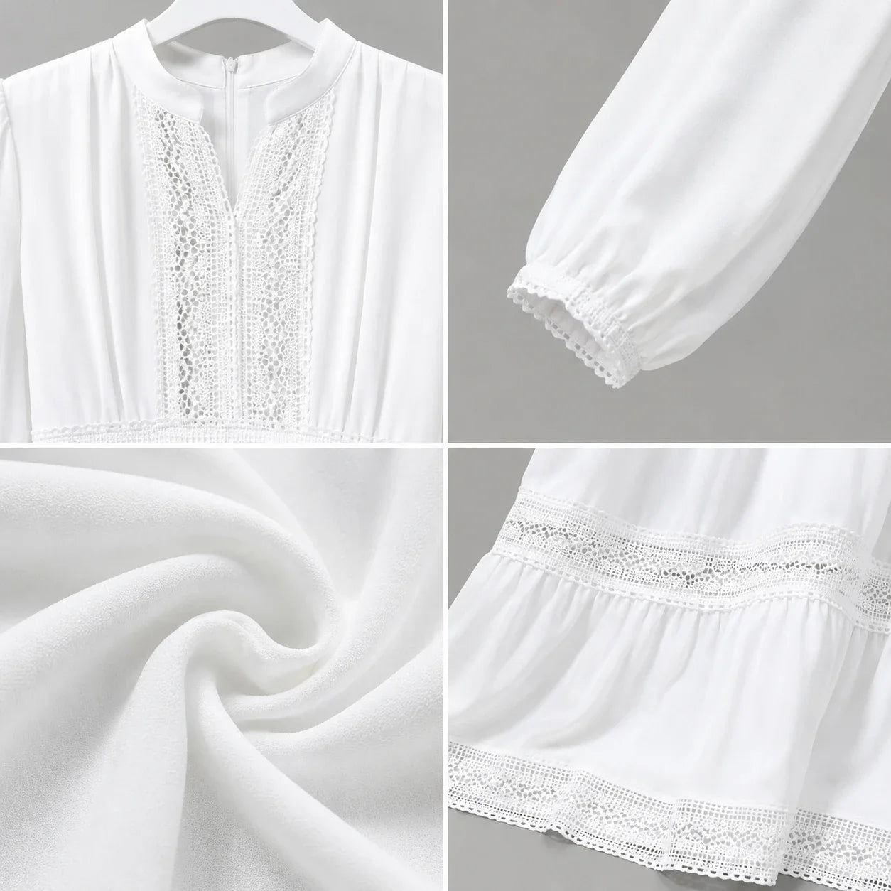 Lace Trim Maxi Dress WHD0606553