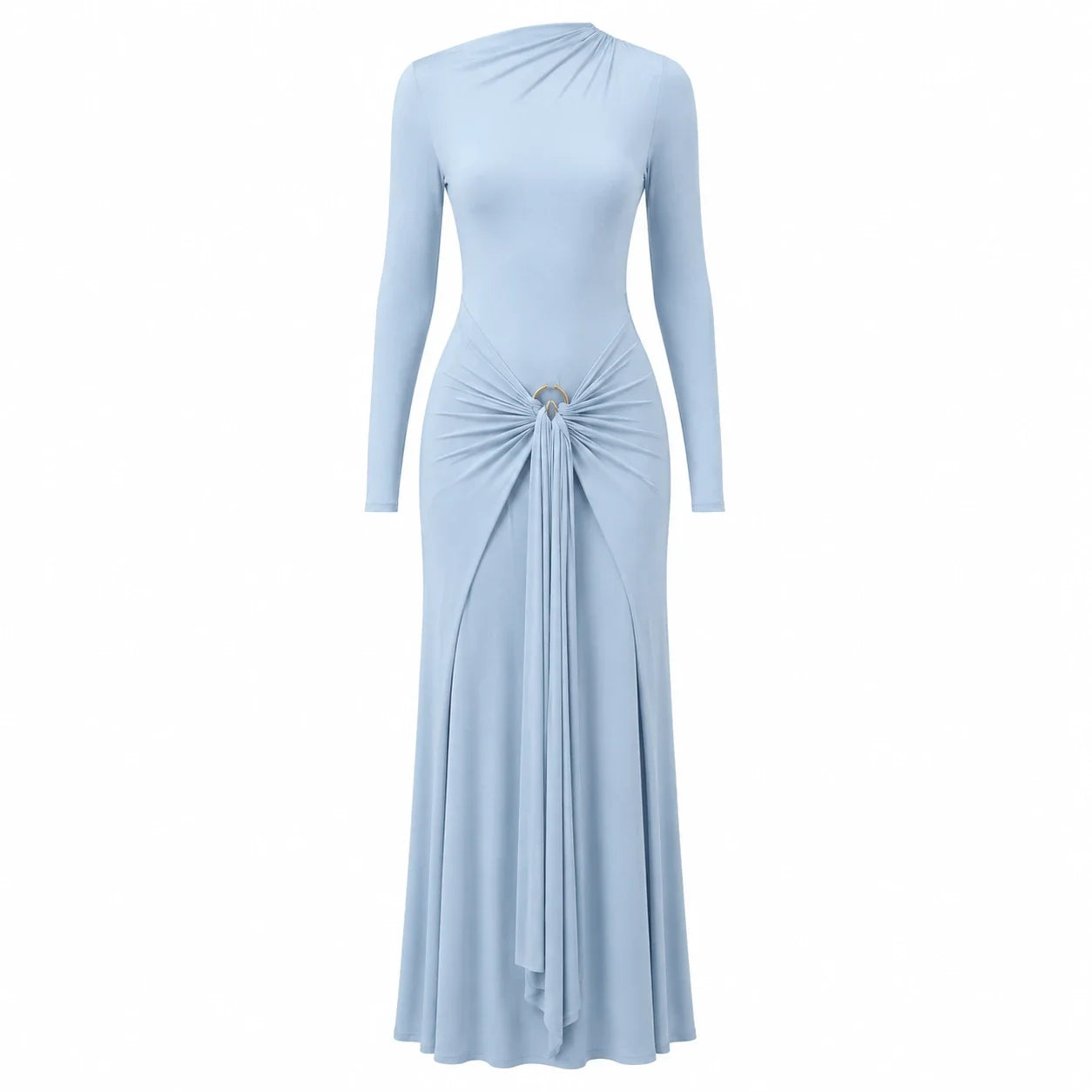 Asymmetric Ring Detail Maxi Dress WHD0606555