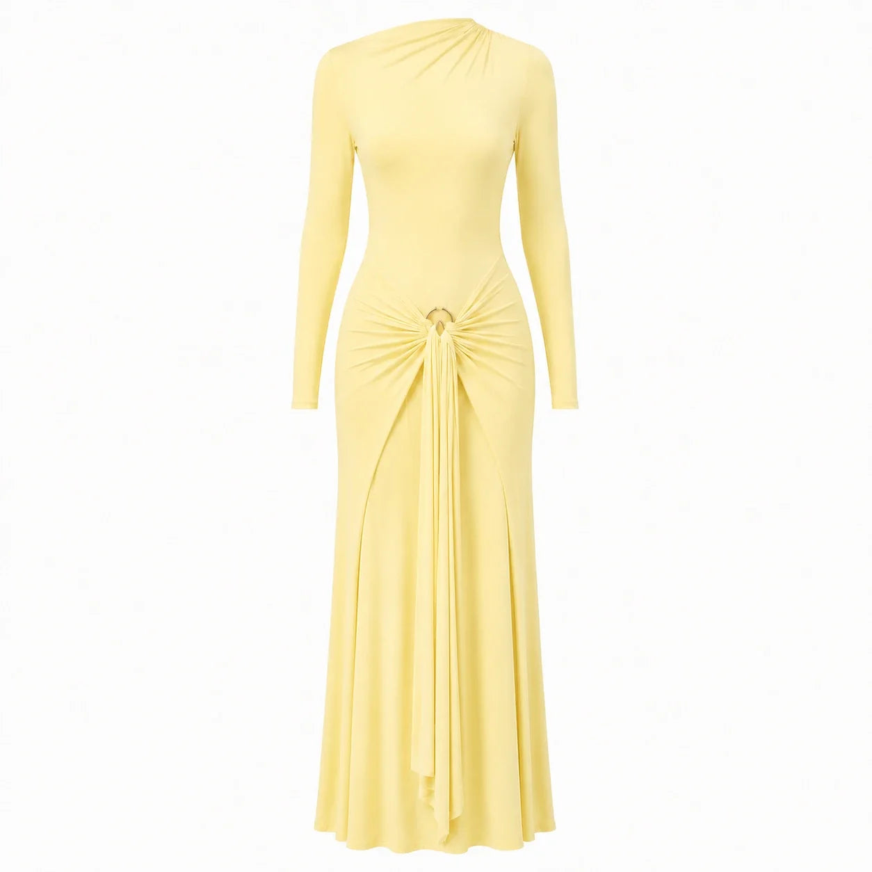Asymmetric Ring Detail Maxi Dress WHD0606555