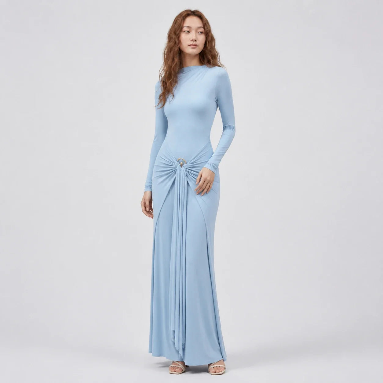 Asymmetric Ring Detail Maxi Dress WHD0606555
