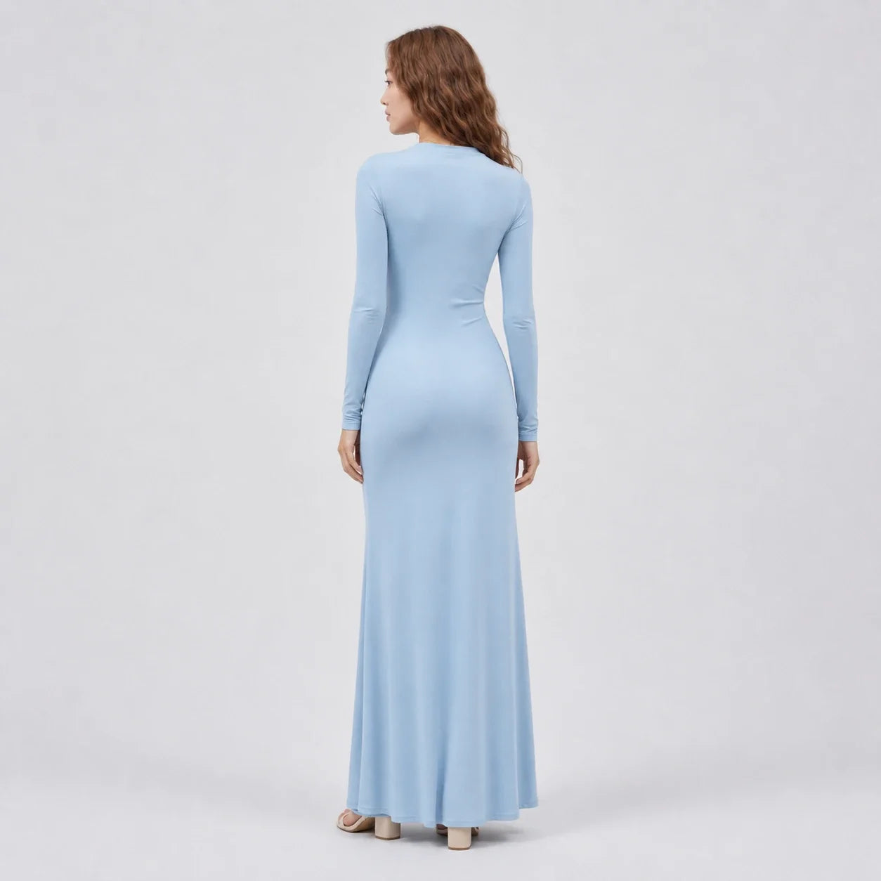 Asymmetric Ring Detail Maxi Dress WHD0606555