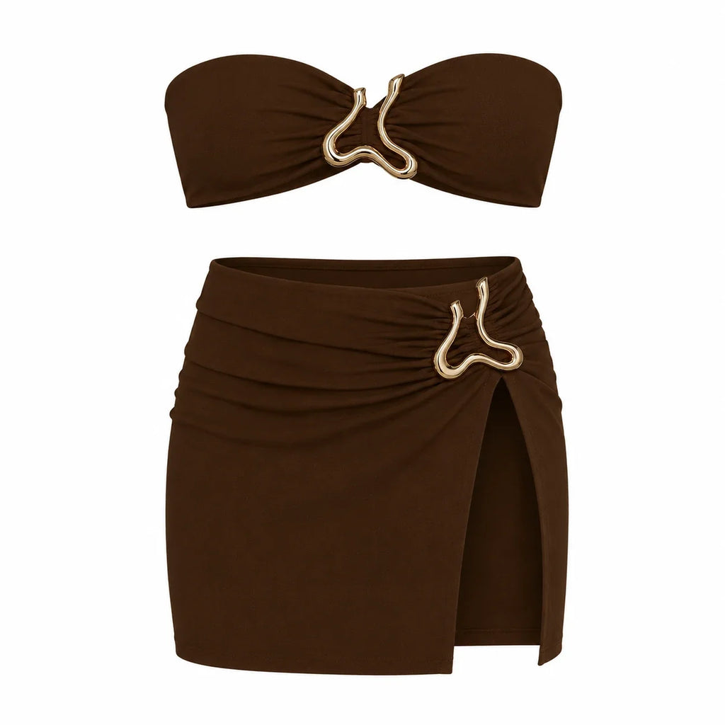 Shell Detail Skirt Set WHD0606558-KA-P541-24