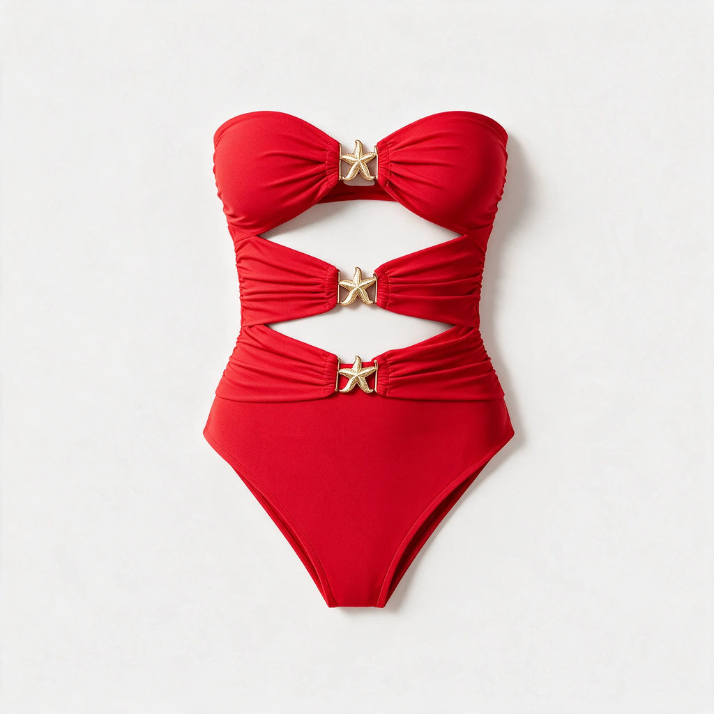 Starfish Cutout One-Piece Swimsuit WHD0606559-KA-P545-02