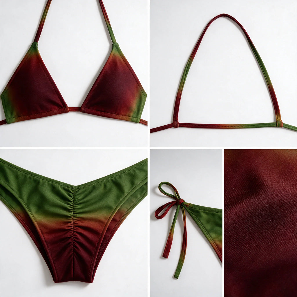 Gradient Side-Tie Bikini Set WHD0606561-KA-P550-02