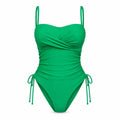 Ruched Drawstring One-Piece Swimsuit WHD0606562-KA-P574-06