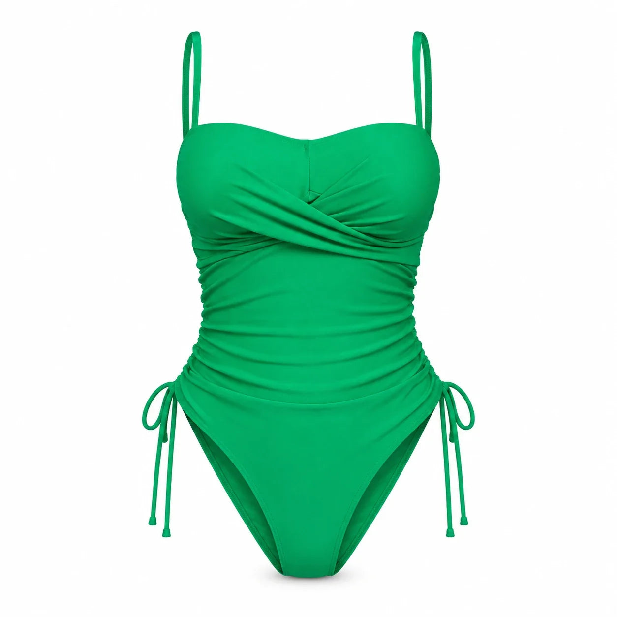Ruched Drawstring One-Piece Swimsuit WHD0606562-KA-P574-06