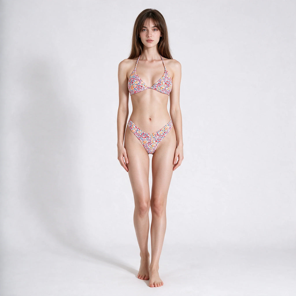 Micro Floral Triangle Bikini Set WHD0606563-KA-P58-09