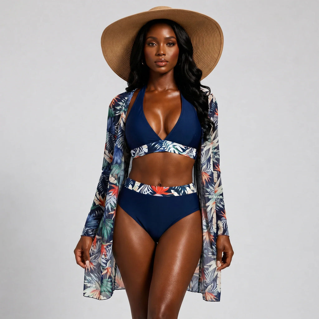 Tropical Three-Piece Swim Set WHD0606567-KA-P639-22