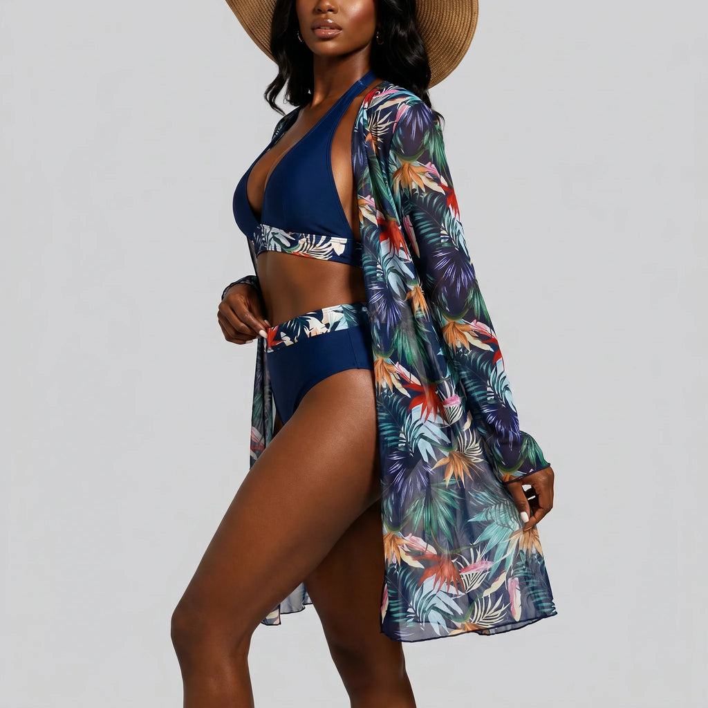 Tropical Three-Piece Swim Set WHD0606567-KA-P639-22