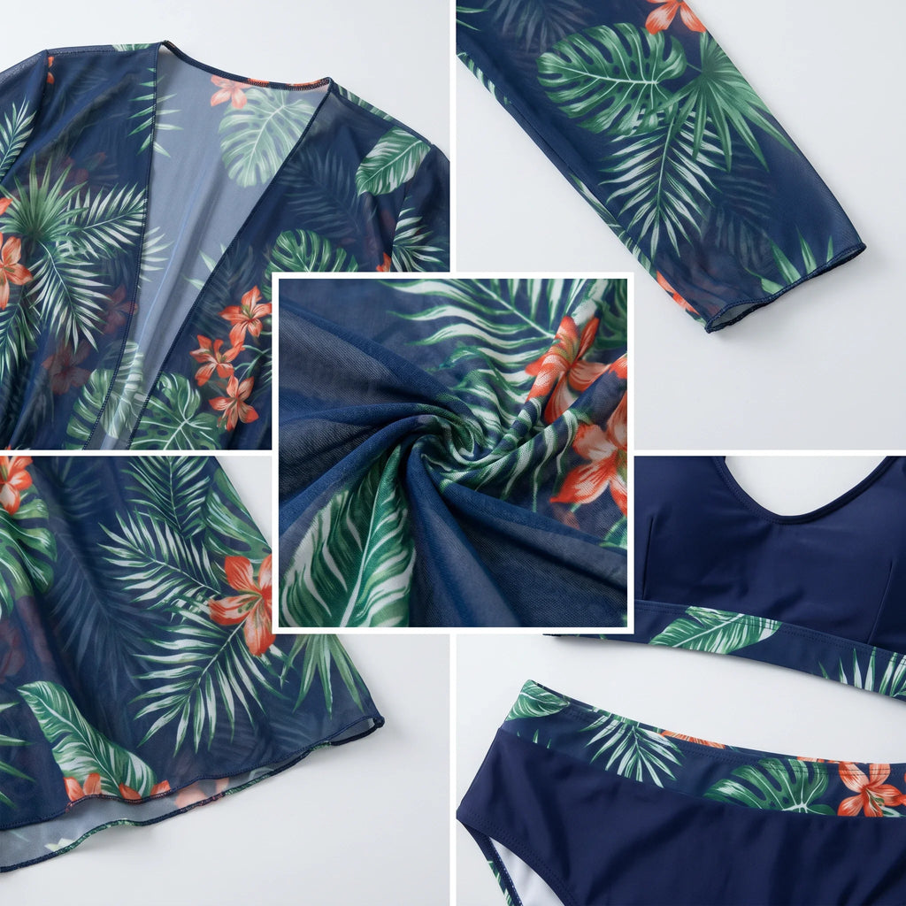 Tropical Three-Piece Swim Set WHD0606567-KA-P639-22