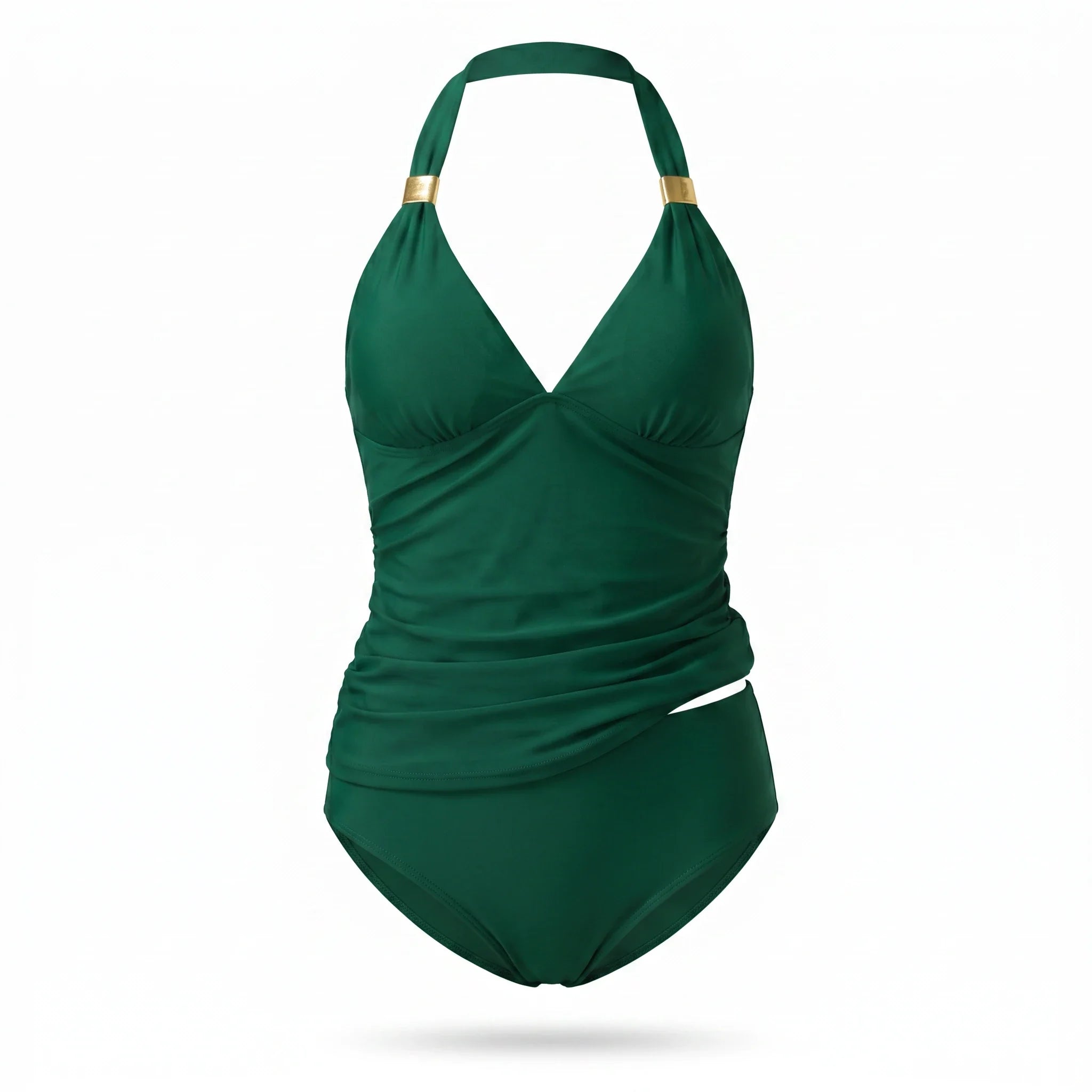 Gold Detail Halter Swimsuit WHD0606568-KA-P642-06