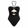 Gold-Ring Cutout Swimsuit WHD0606569-KA-P660-01