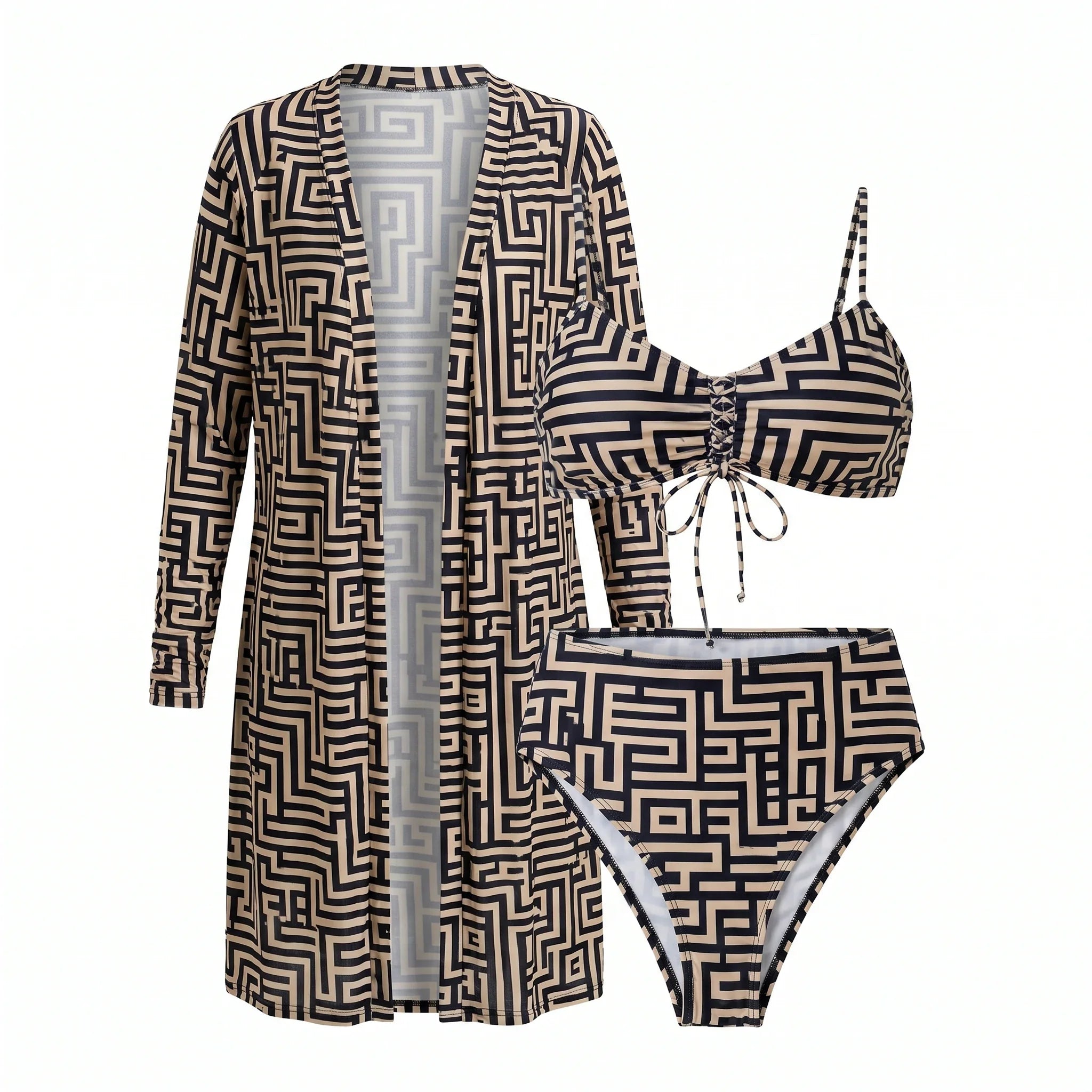 Geometric Print Swim Set WHD0606570-KA-P681-24