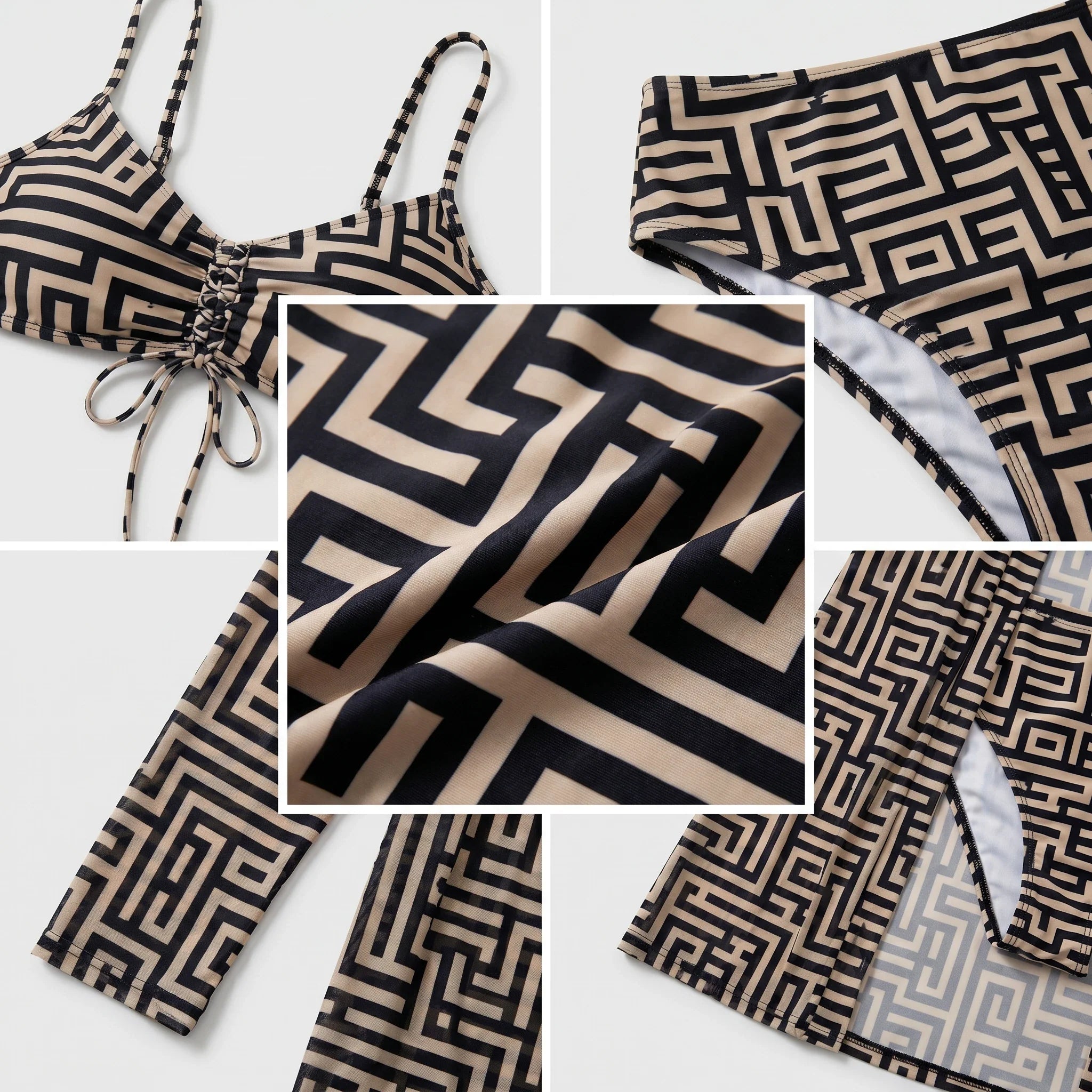 Geometric Print Swim Set WHD0606570-KA-P681-24