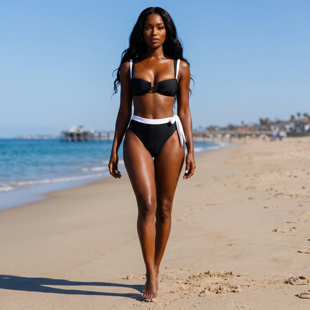 Contrast Waist Bikini Set WHD0606573-KA-P706-01