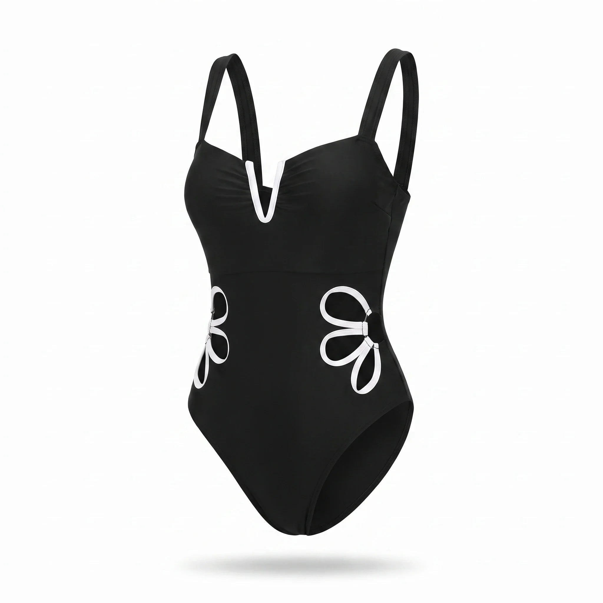 Contrast Cutout One-Piece Swimsuit WHD0606575-KA-P747-01