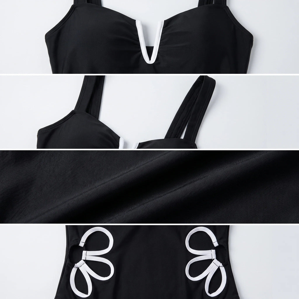 Contrast Cutout One-Piece Swimsuit WHD0606575-KA-P747-01