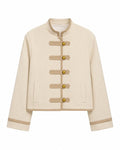 Contrast Trim Cropped Jacket WHD0606577
