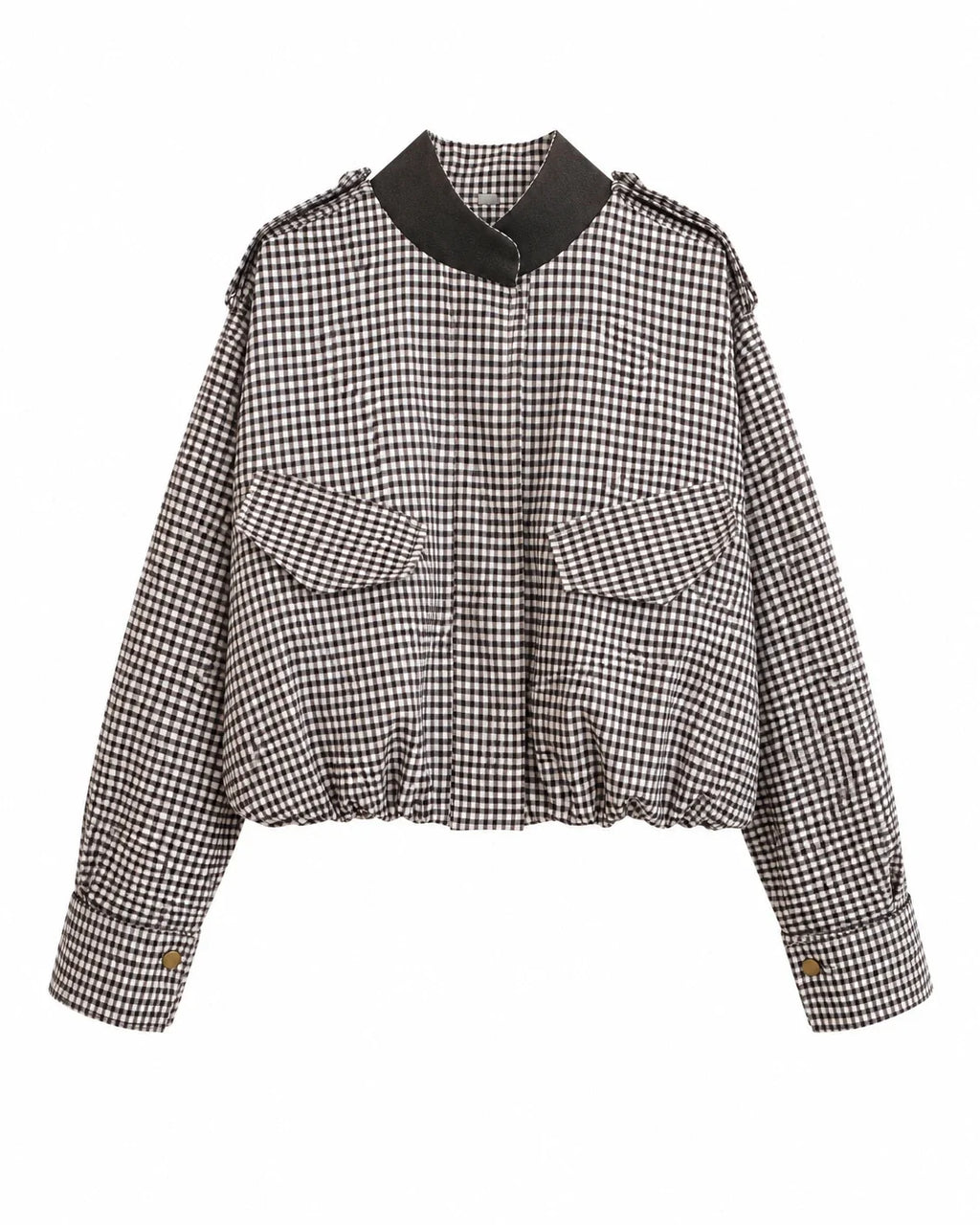 Gingham Cropped Jacket WHD0606579