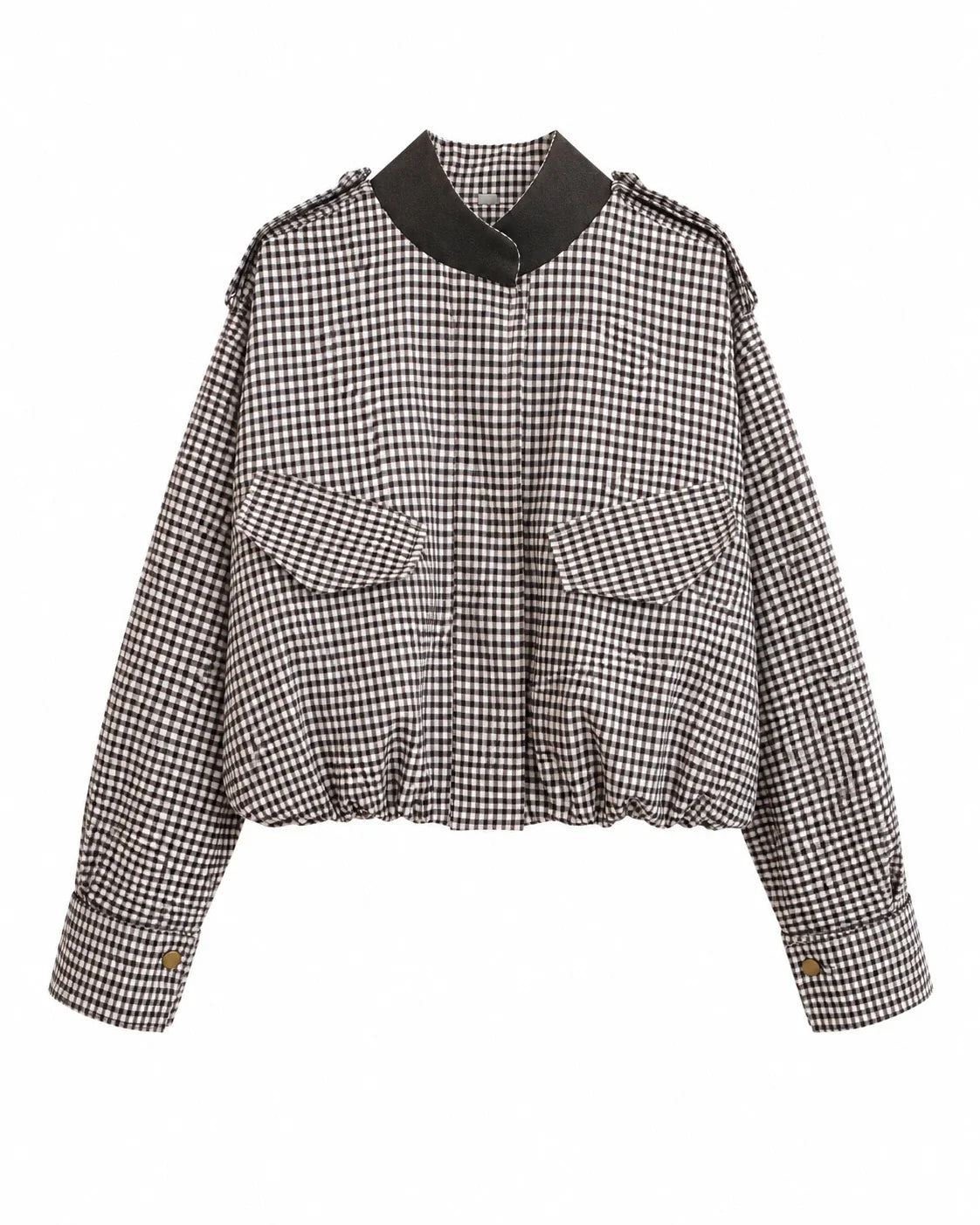 Gingham Cropped Jacket WHD0606579