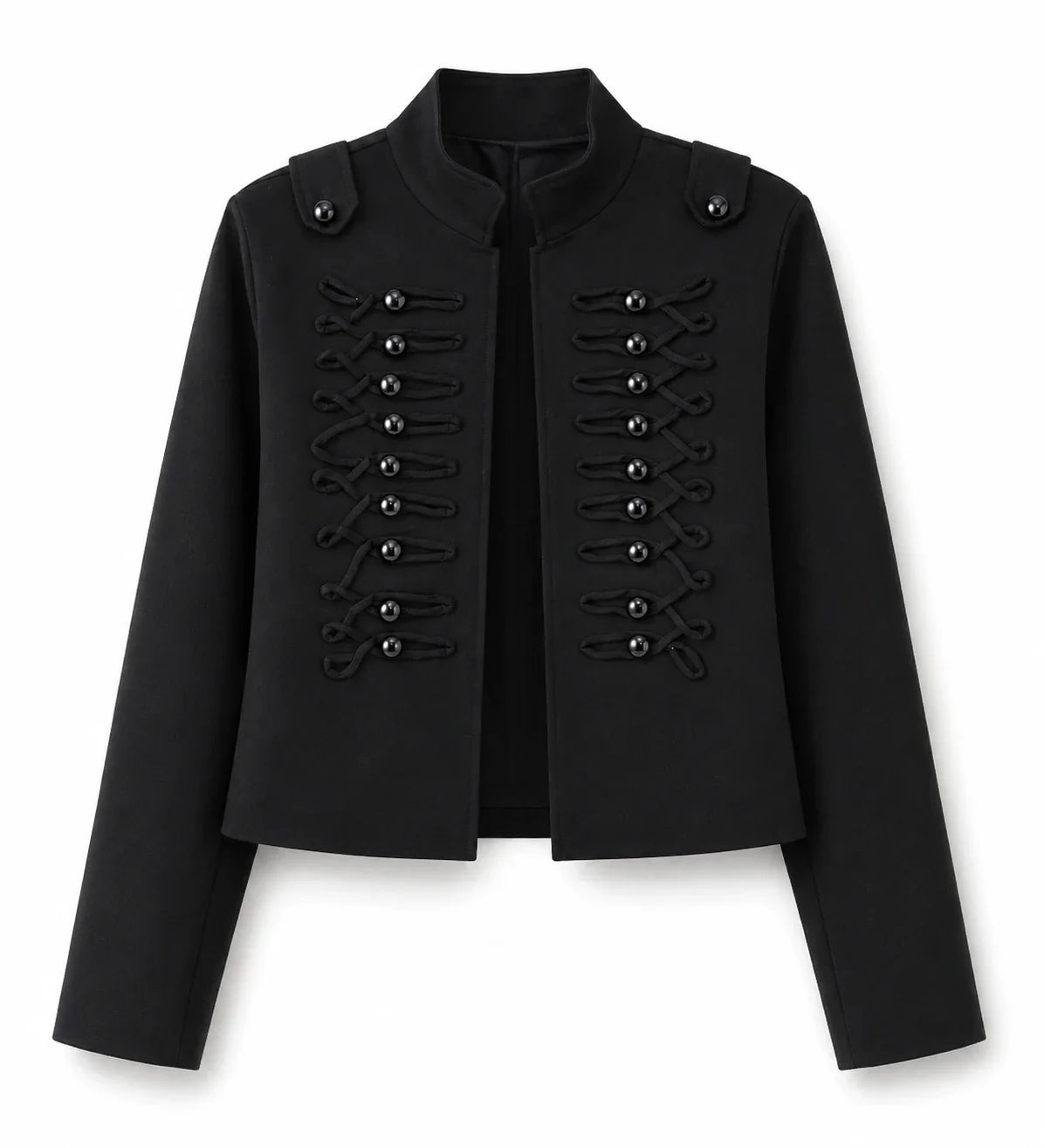 Military Detail Crop Jacket WHD0606581