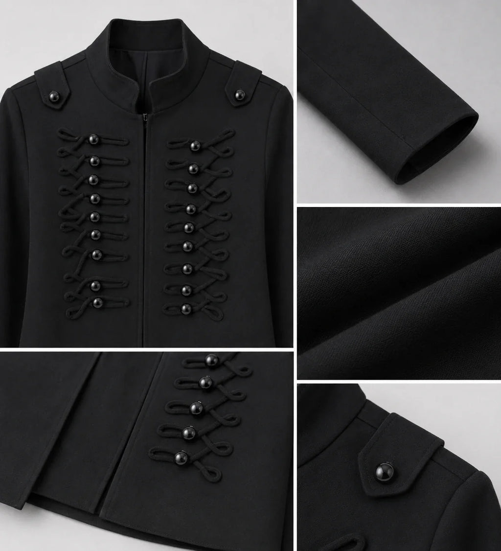 Military Detail Crop Jacket WHD0606581