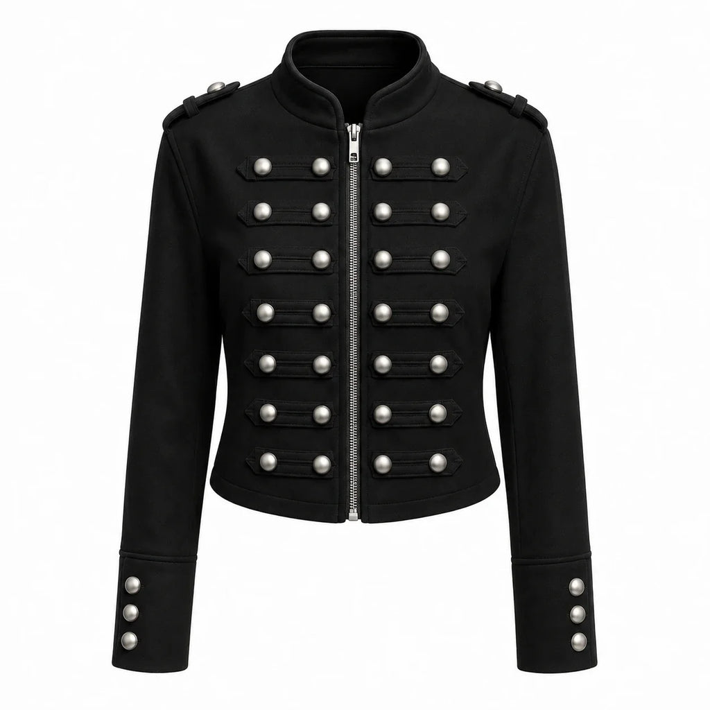 Ivory Military Crop Jacket WHD0606585